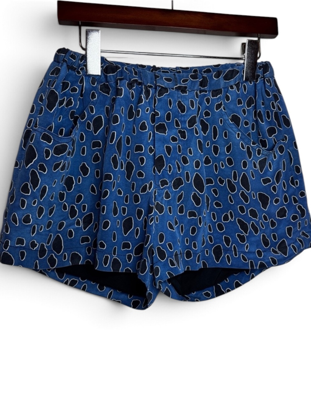Sea New York Silk shorts size 2 blue artsy Print luxury